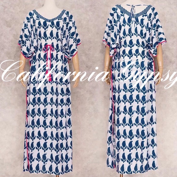 Kaftan Bohemian Chic Maxi Coverup Dress - Picture 3 of 9